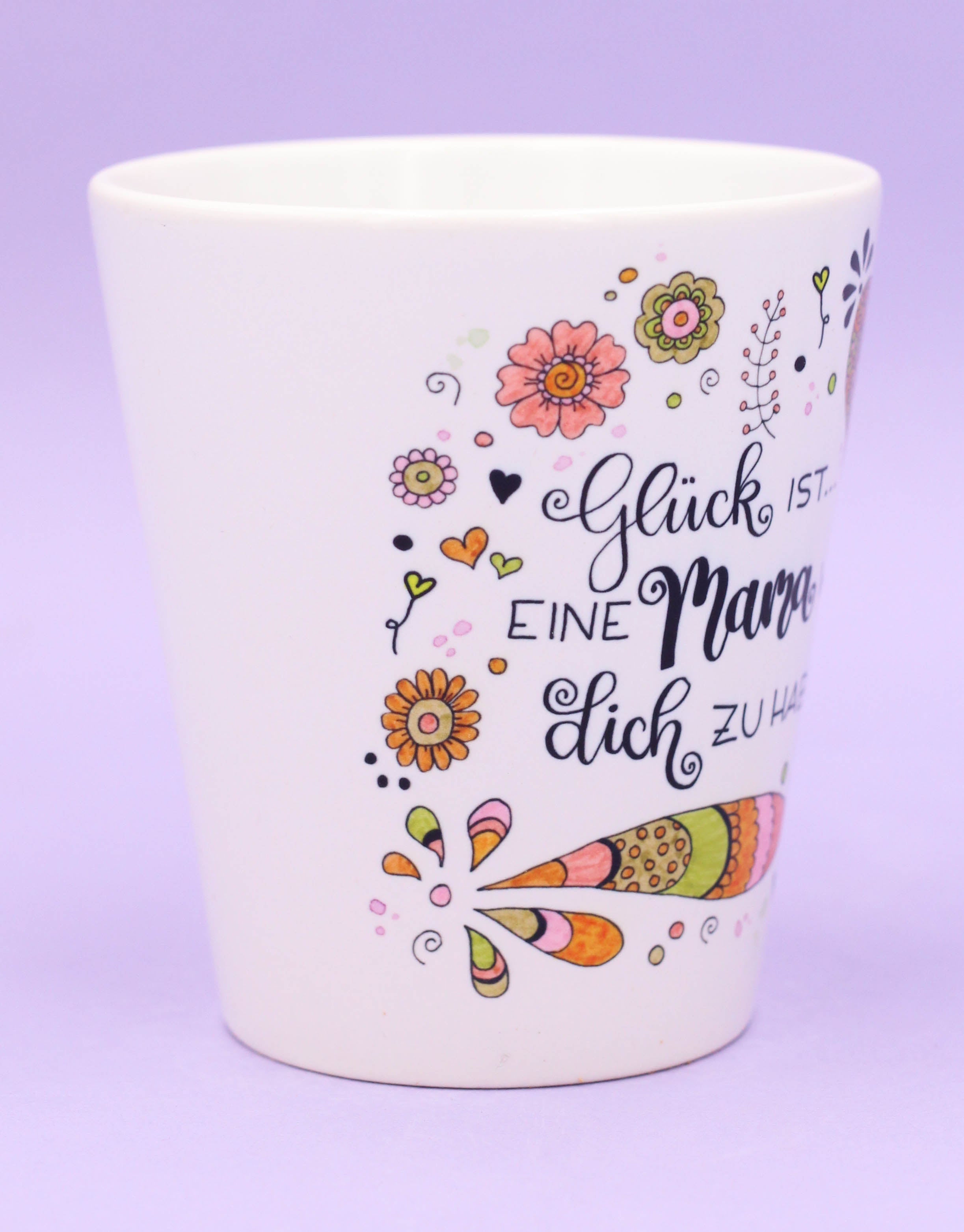 Blumentopf "Glück ist... Mama"