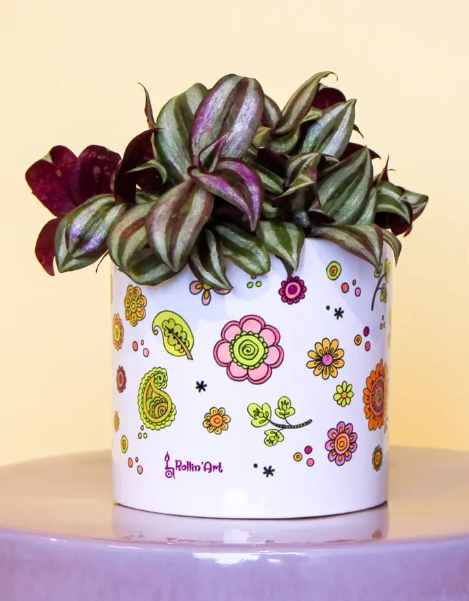 Blumentopf groß "Glücksblumen"