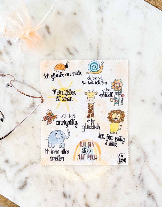 Brillenputztuch "Affirmationen"