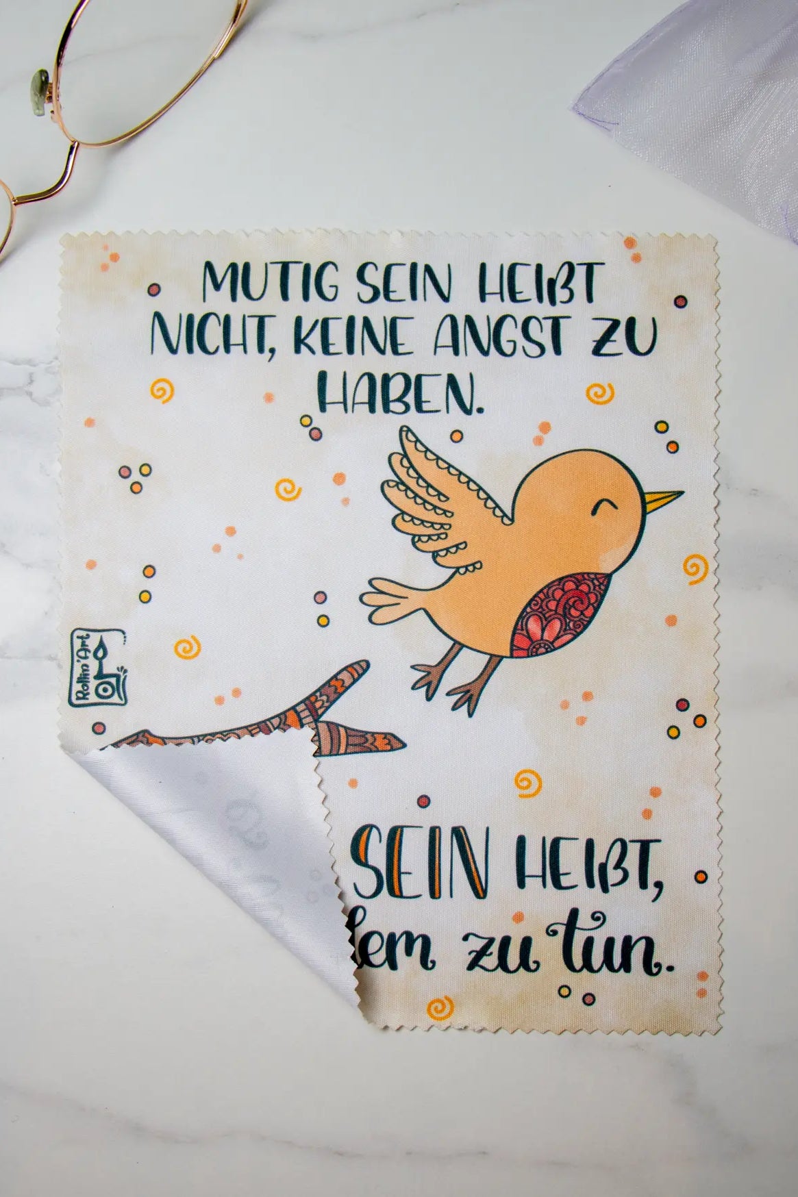 Brillenputztuch "Mutiges Vögelchen"