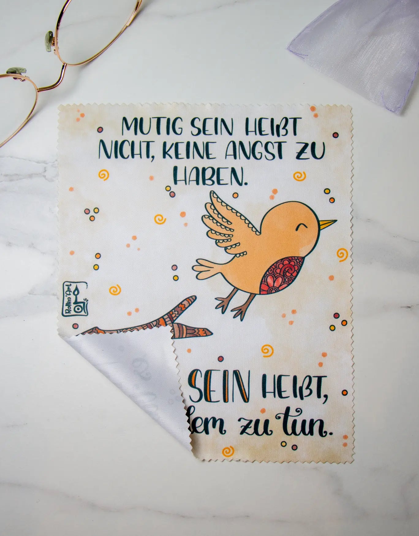Brillenputztuch "Mutiges Vögelchen"