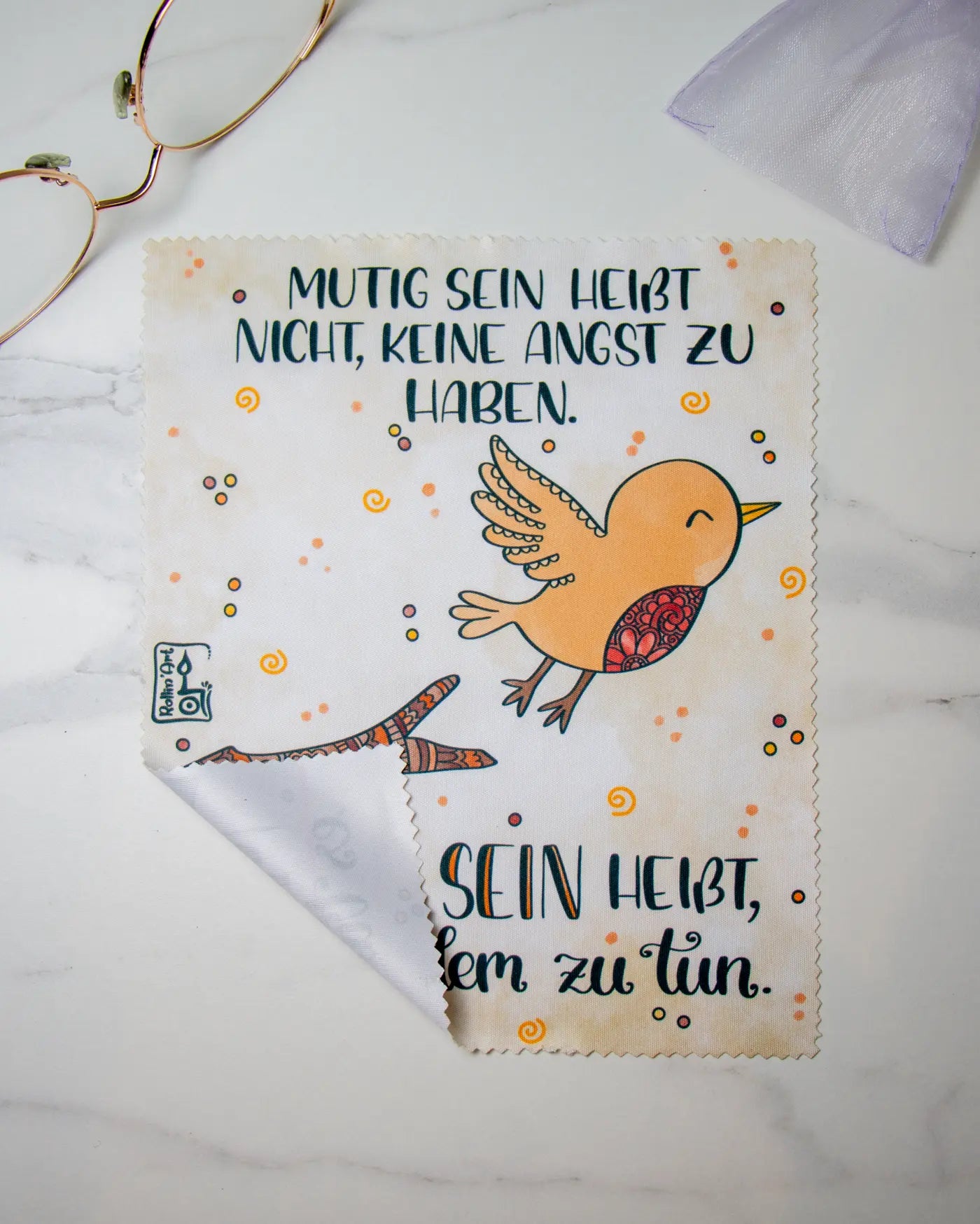 Brillenputztuch "Mutiges Vögelchen"