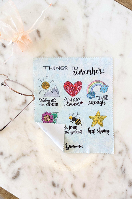 Brillenputztuch "Things to remember"