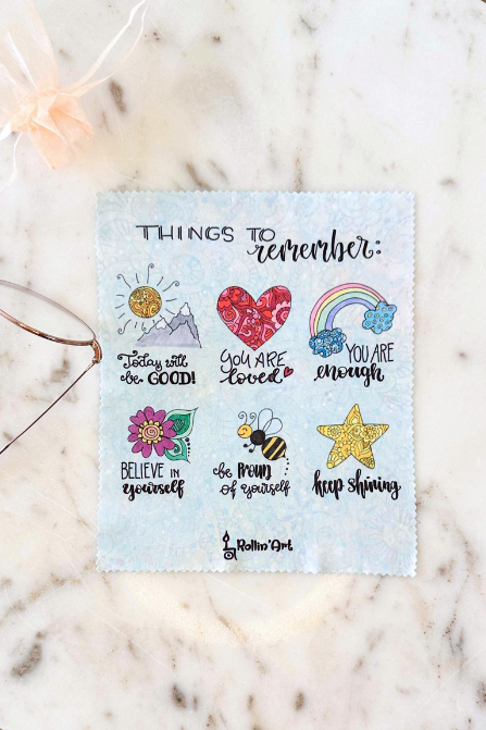 Brillenputztuch "Things to remember"