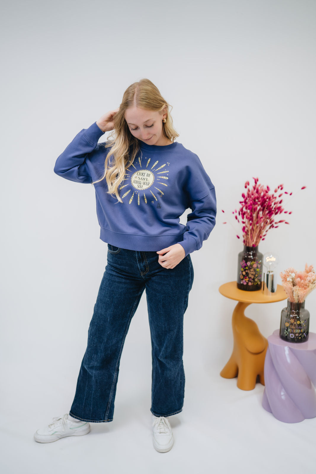 Damen Sweatshirt „Chase the sun, follow your soul“