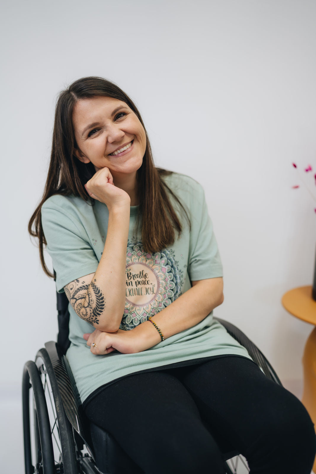 Damen T-Shirt mintgrün "Mandala"