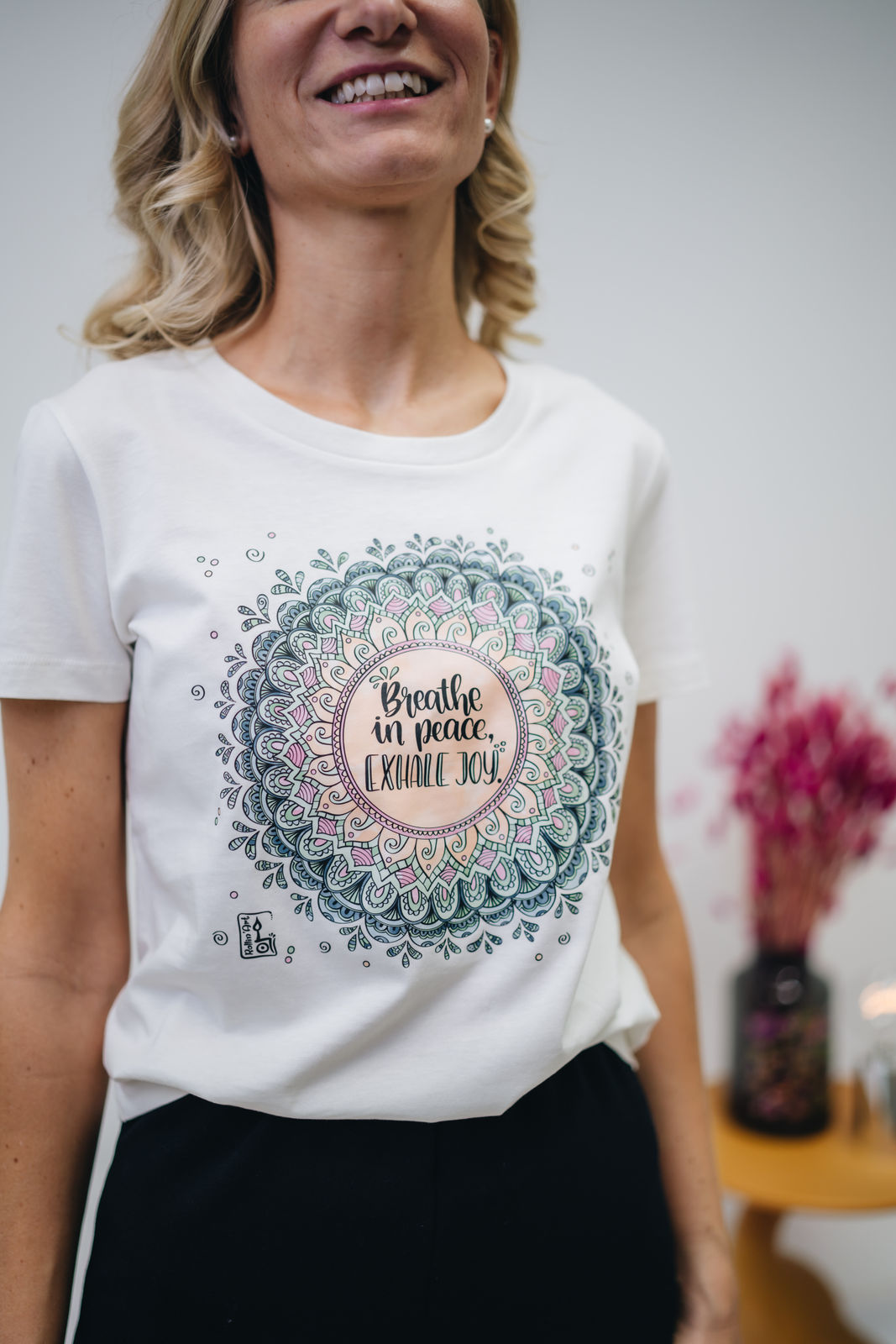 Damen T-Shirt weiß „Mandala"