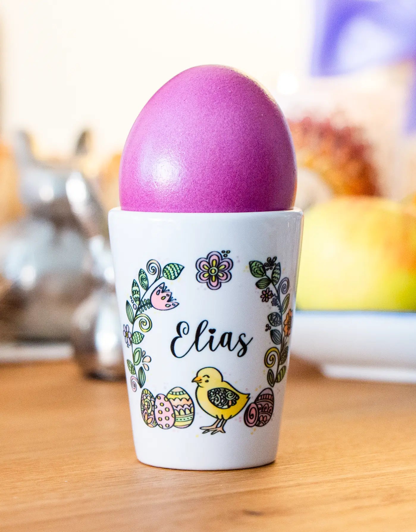 Eierbecher "Küken" mit Wunschname
