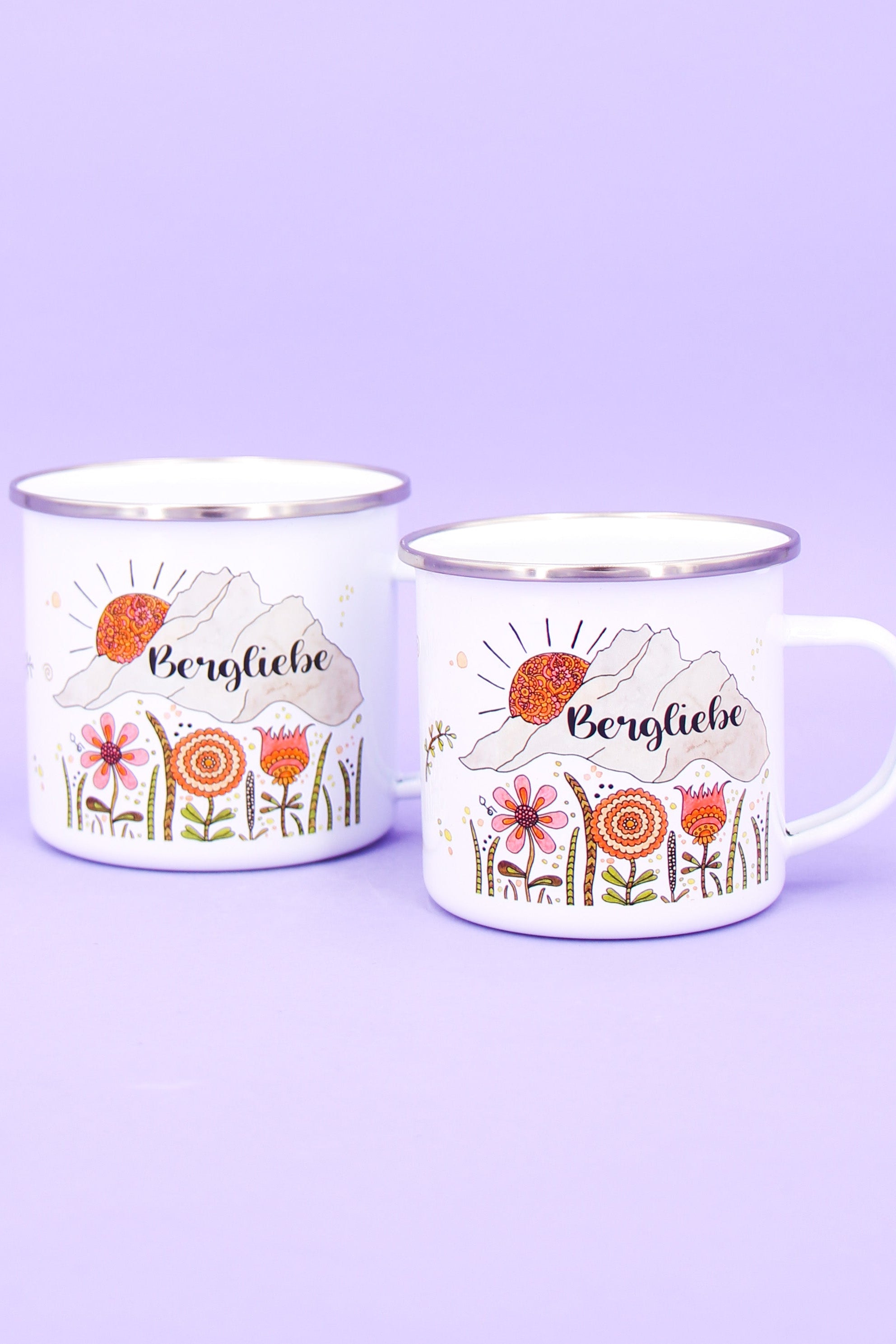 Emaille-Tasse "Bergliebe"