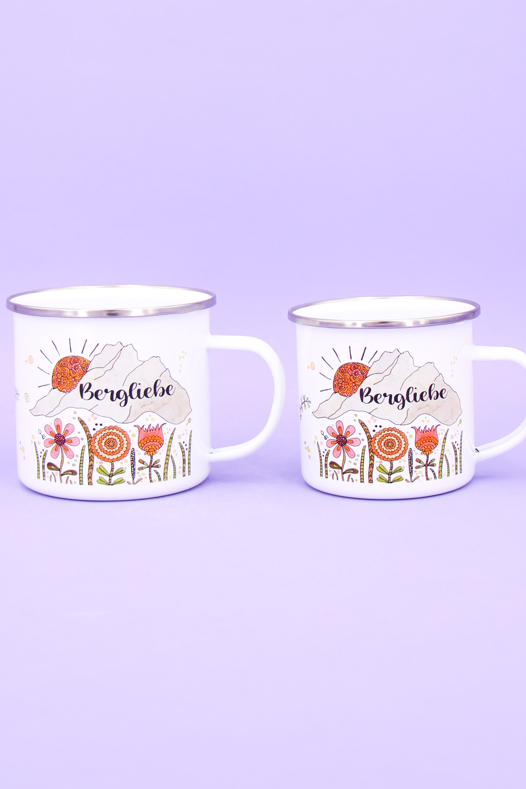 Emaille-Tasse "Bergliebe"