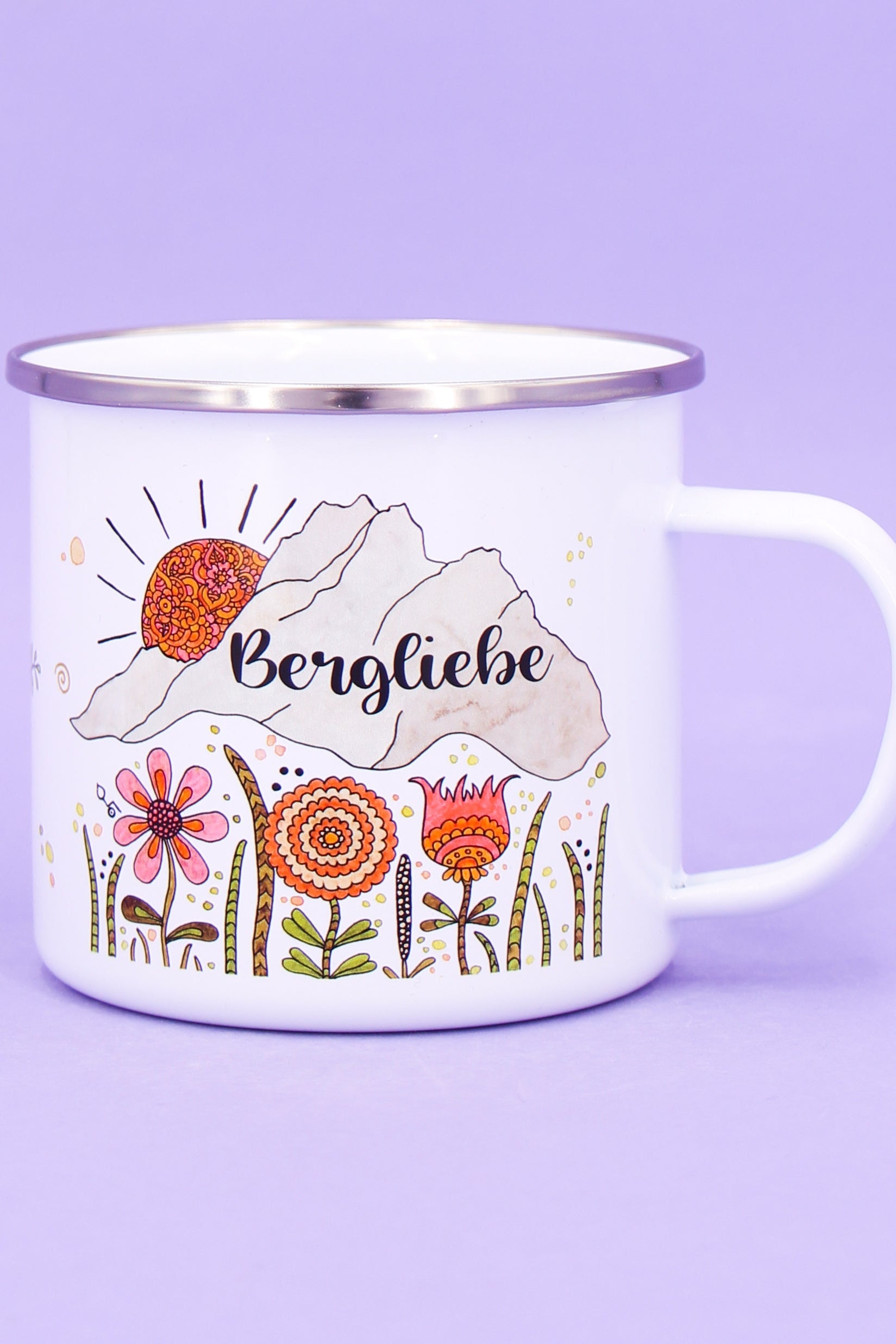 Emaille-Tasse "Bergliebe"
