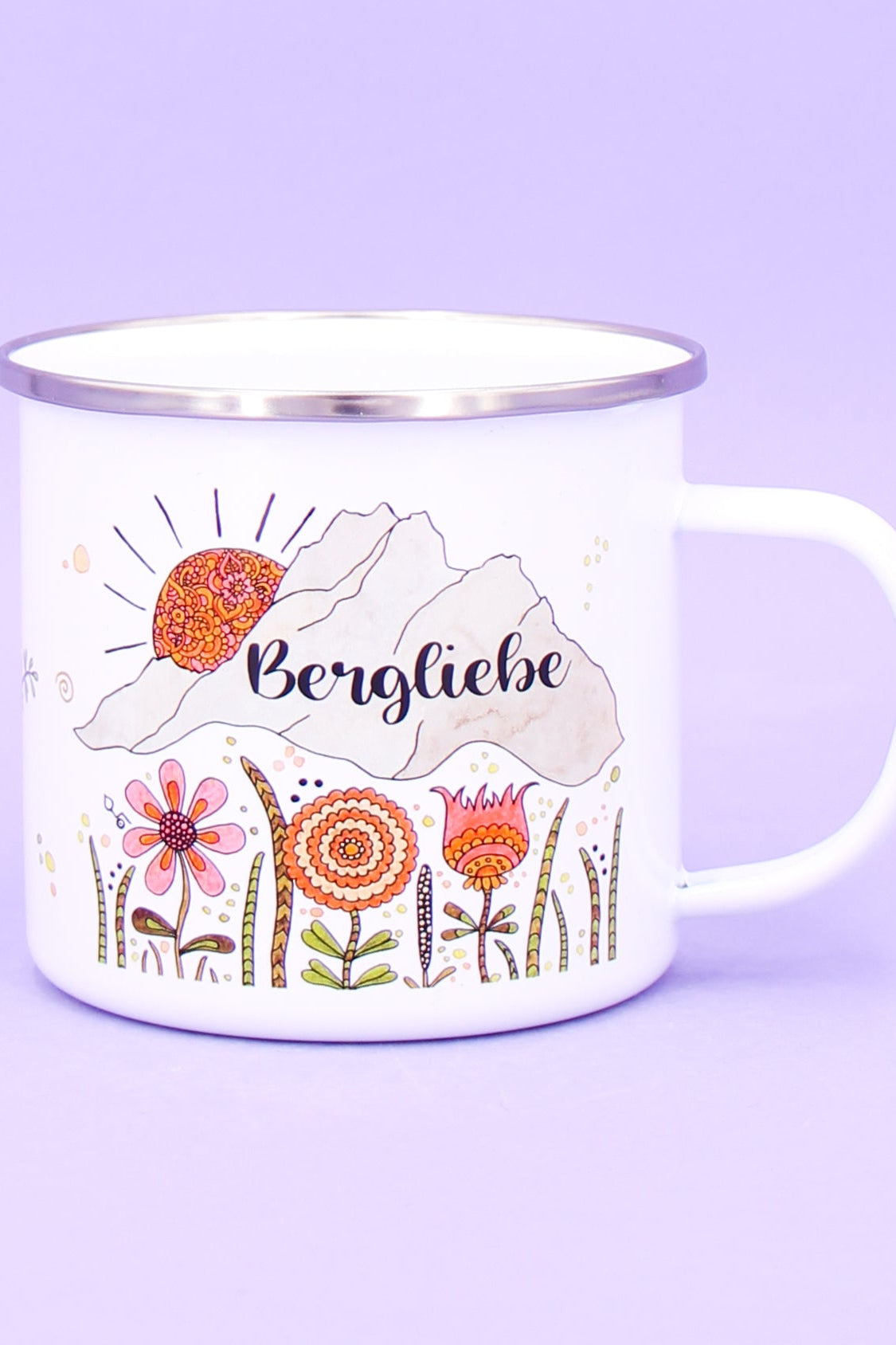 Emaille-Tasse "Bergliebe"