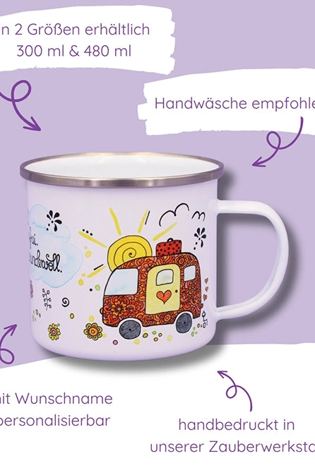 Emaille-Tasse "Camper"