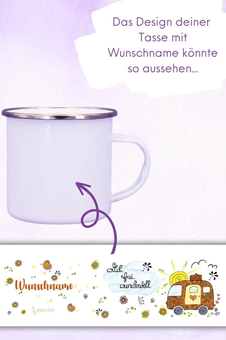 Emaille-Tasse "Camper"