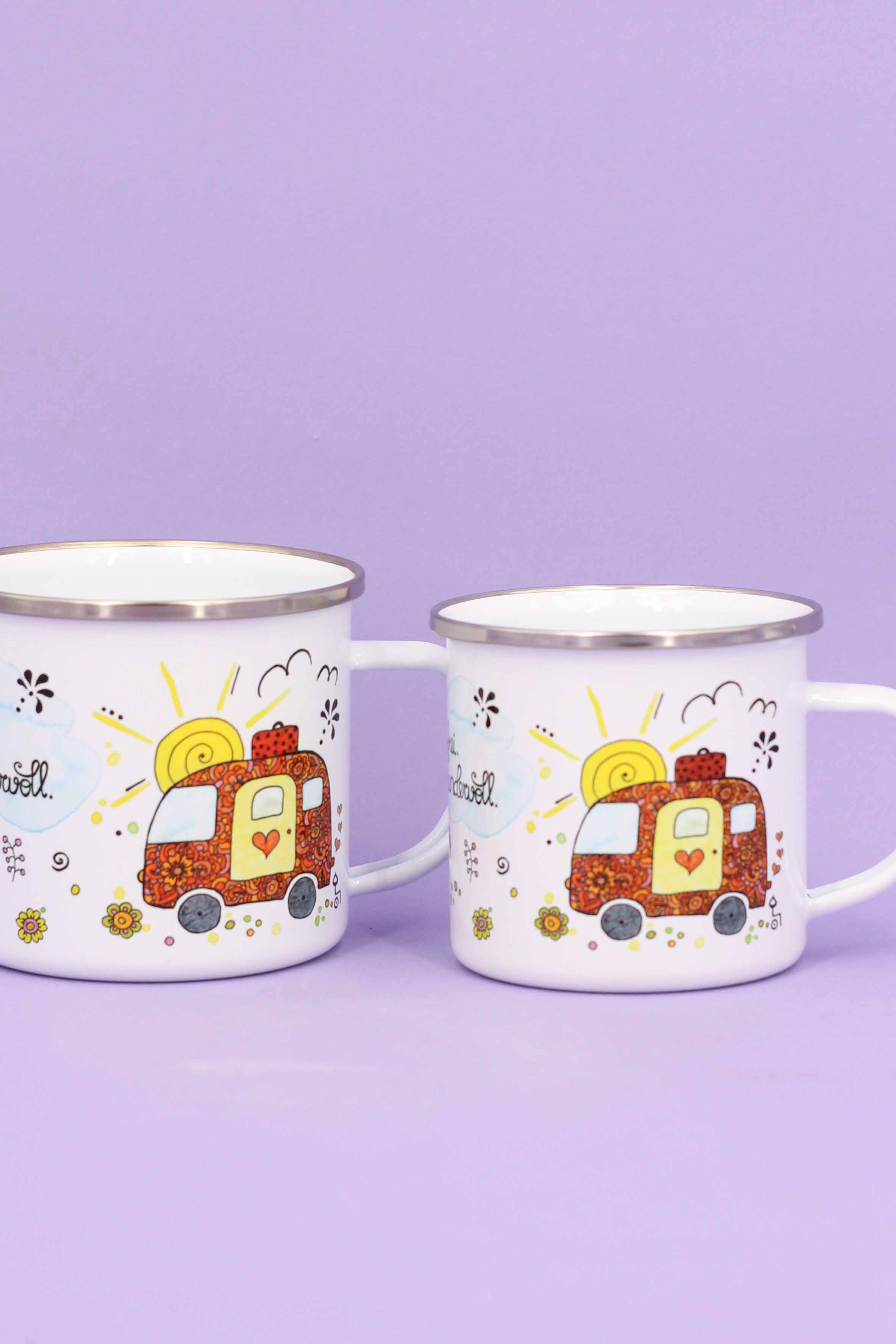 Emaille-Tasse "Camper"