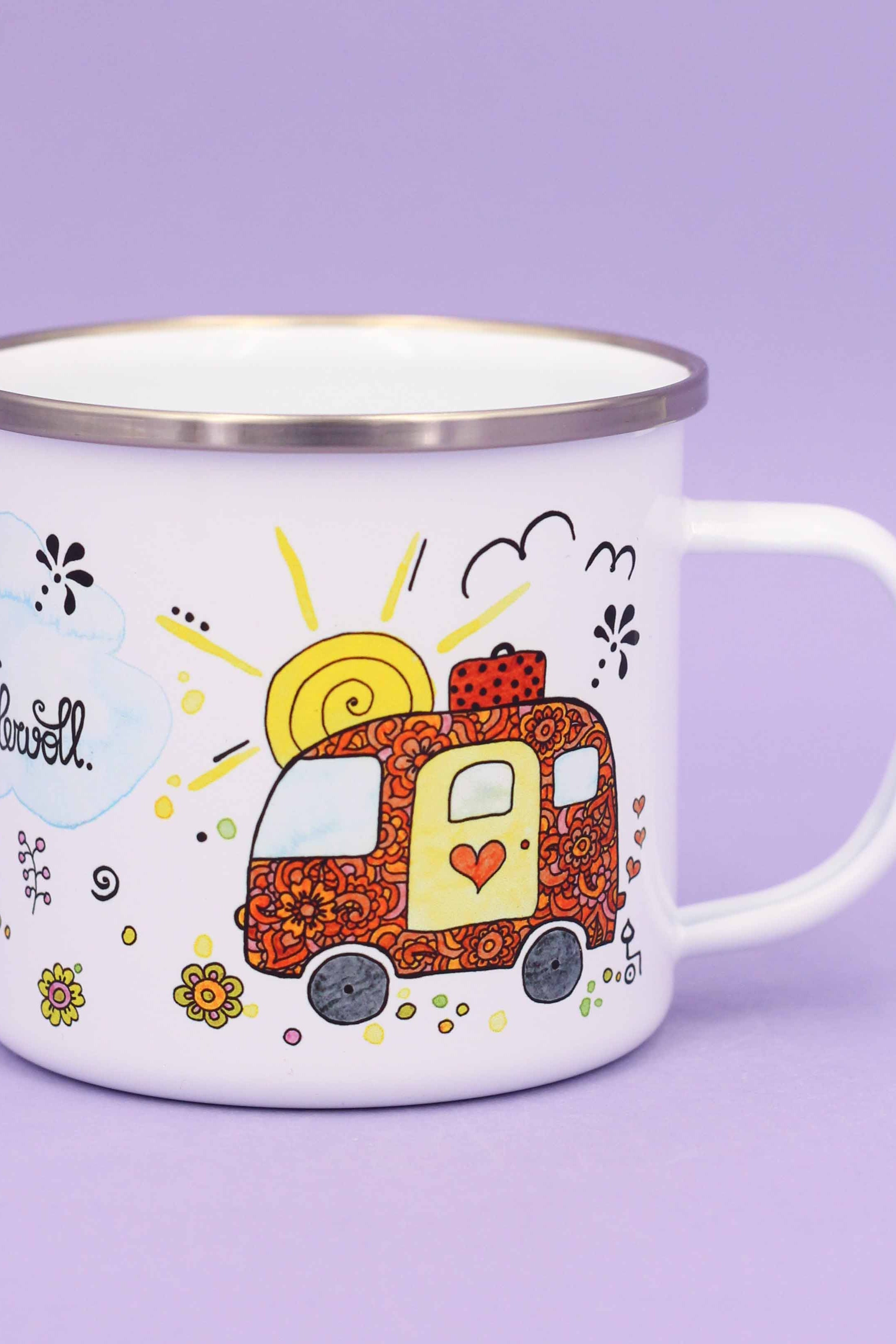 Emaille-Tasse "Camper"