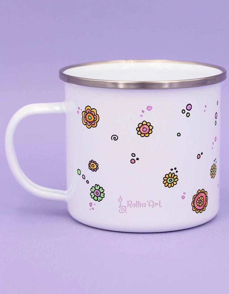 Emaille-Tasse "Enjoy the little things"