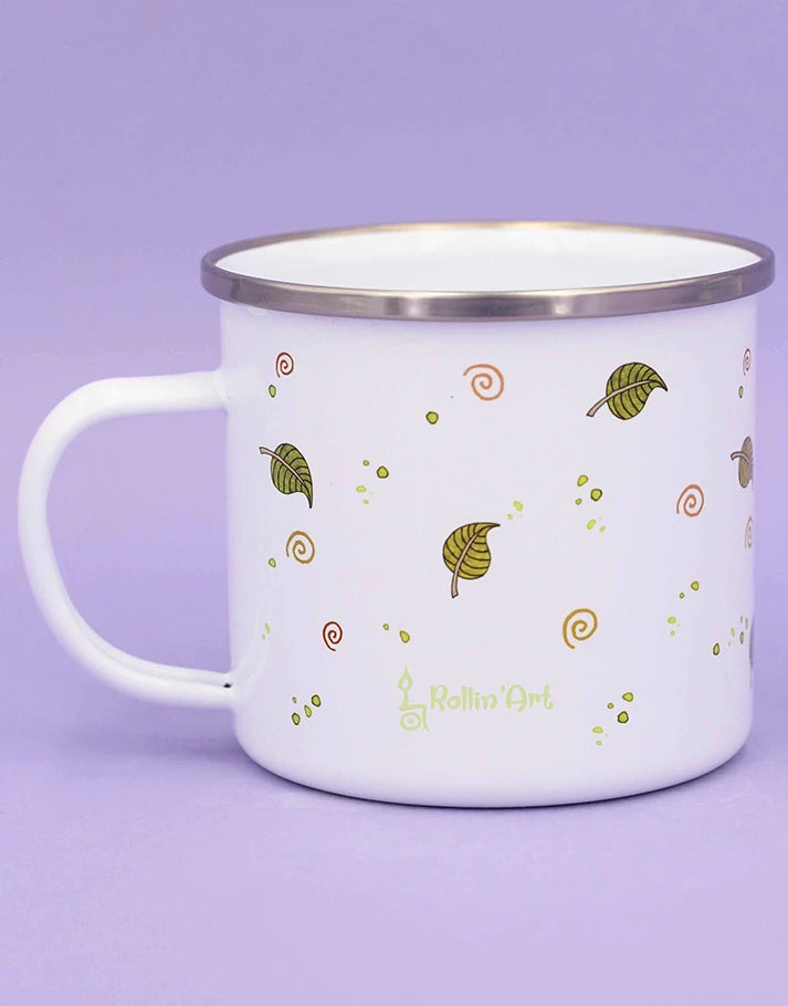 Emaille-Tasse "Faultier"