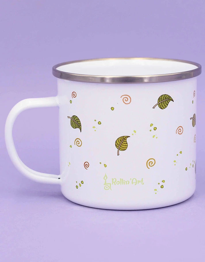 Emaille-Tasse "Faultier"