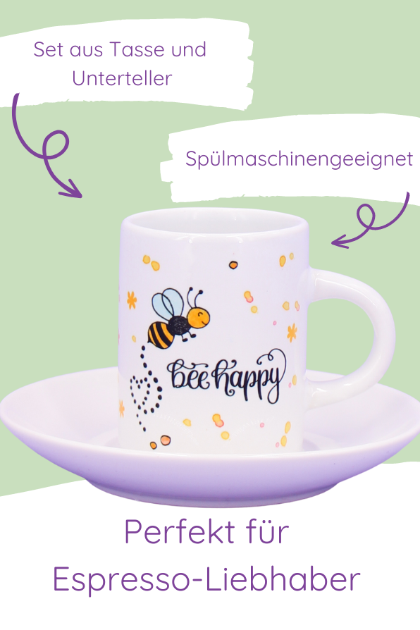 Espressotasse "Bee Happy"