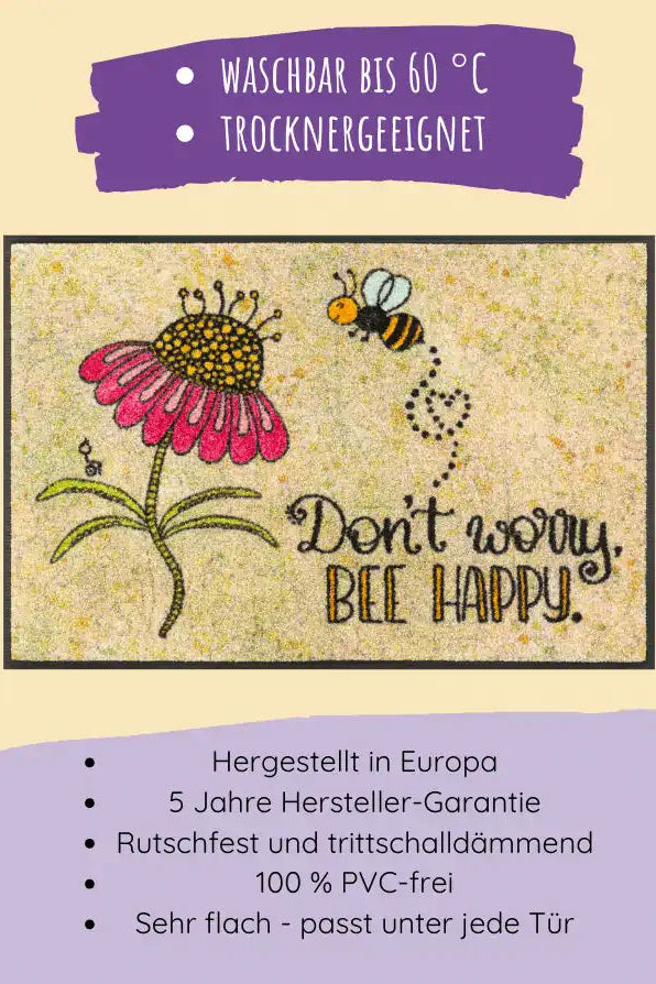 Fußmatte "Bee Happy"