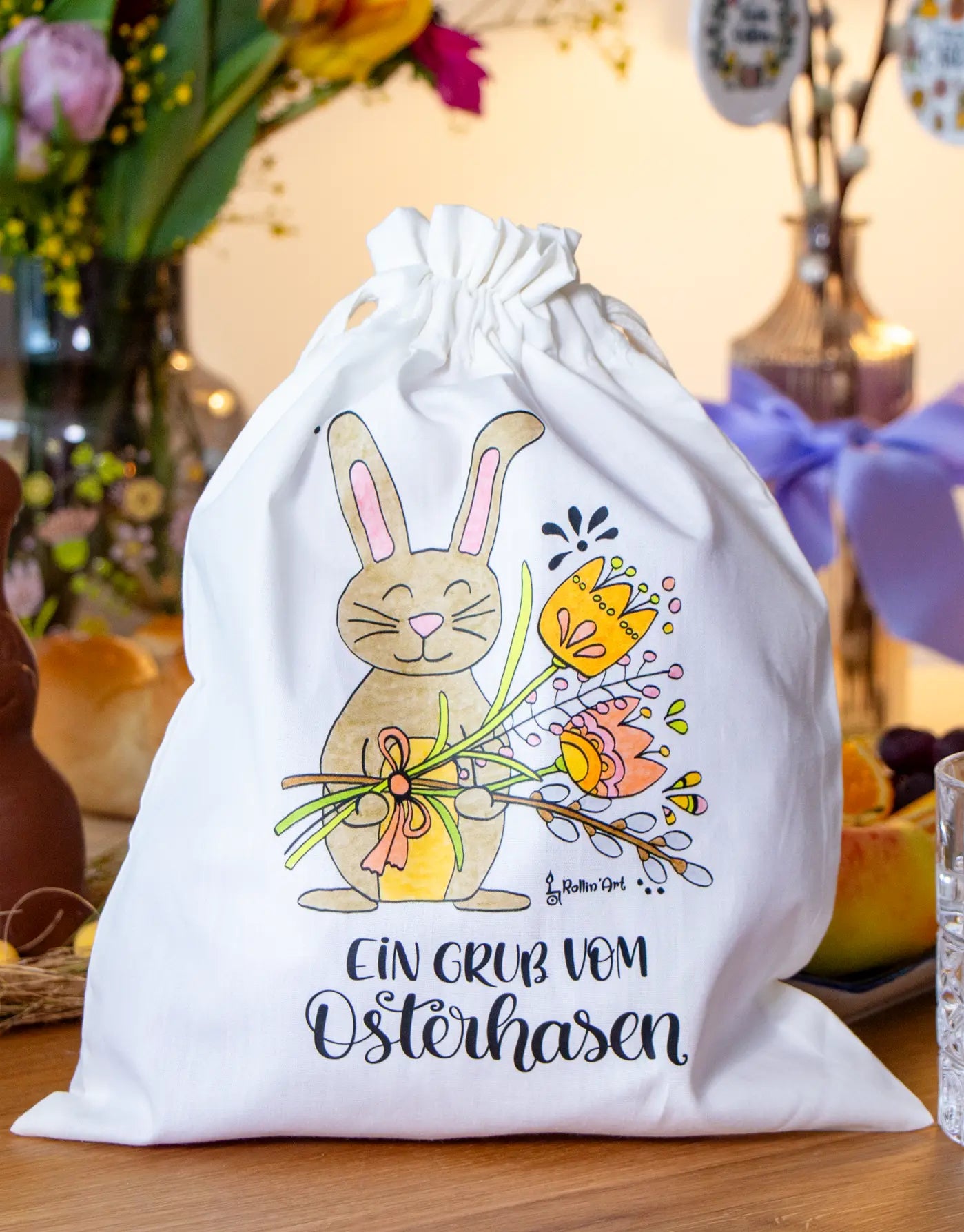 Geschenkbeutel „Grüße vom Osterhasen"