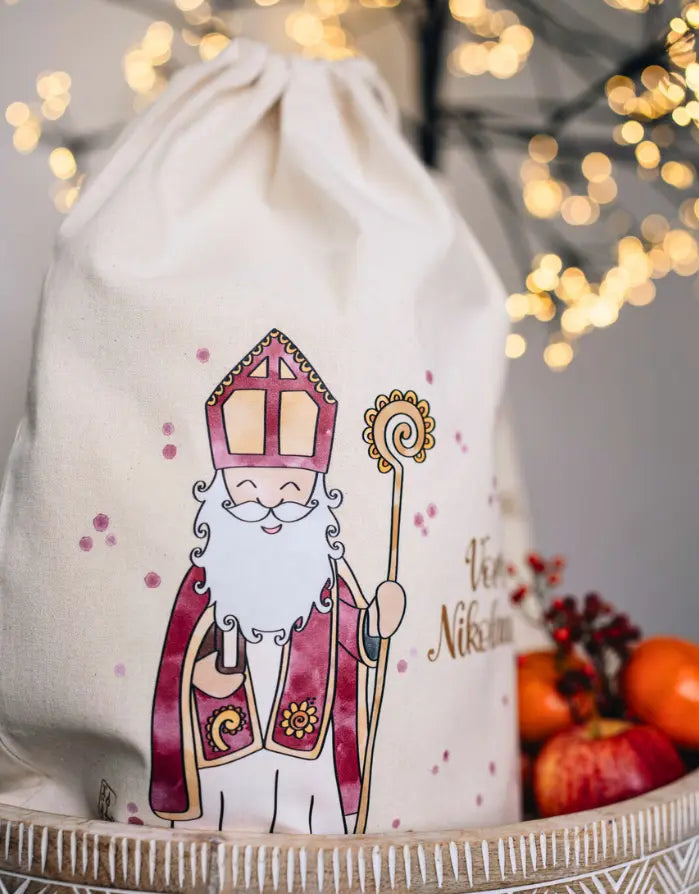 Geschenkbeutel mit Zugband "Vom Nikolaus"