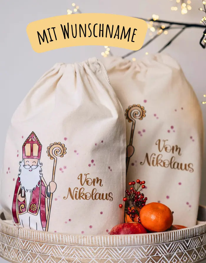 Geschenkbeutel mit Zugband "Vom Nikolaus"