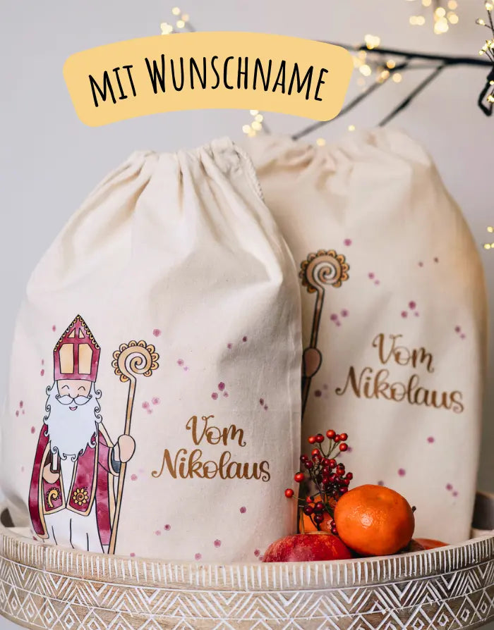 Geschenkbeutel mit Zugband "Vom Nikolaus"