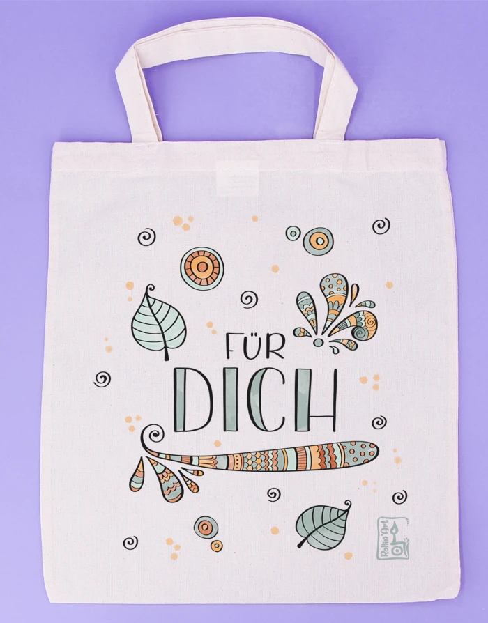 Geschenktäschchen "Schnörkelblätter"