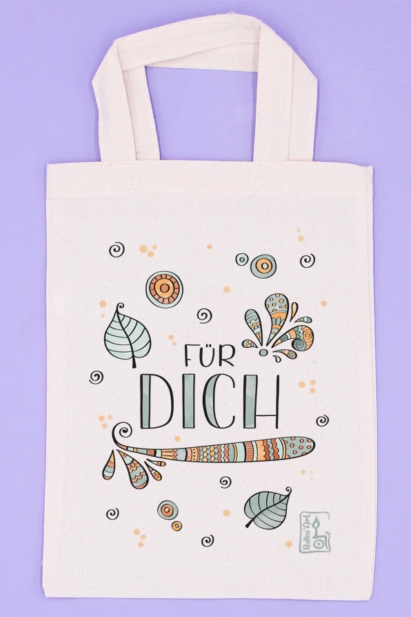 Geschenktäschchen "Schnörkelblätter"