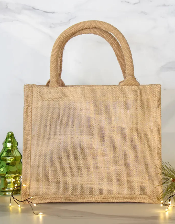Geschenktasche Jute "Schlitten"