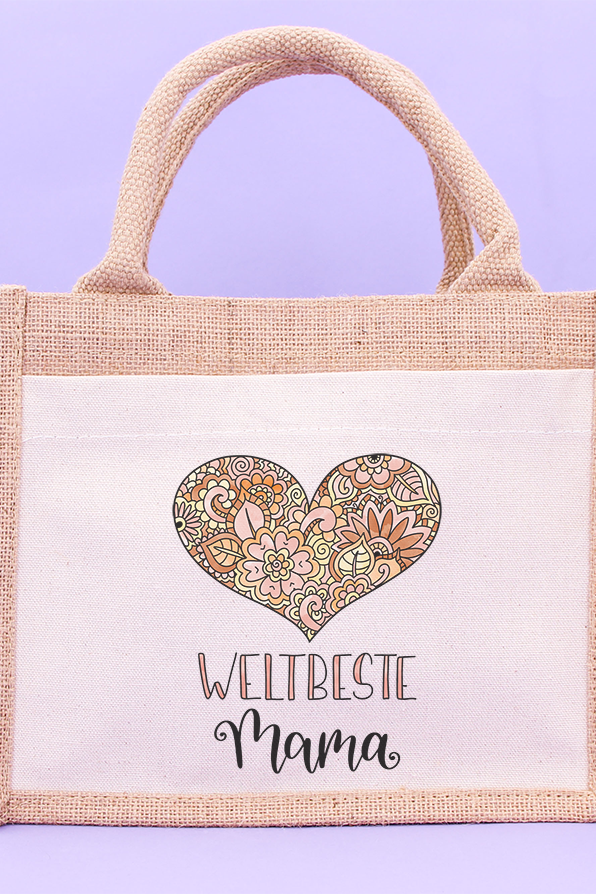 Geschenktasche Jute "Weltbeste Mama"