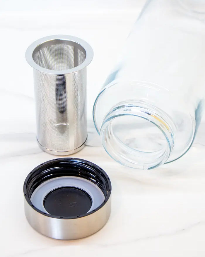 Glasflasche "Blume des Lebens"