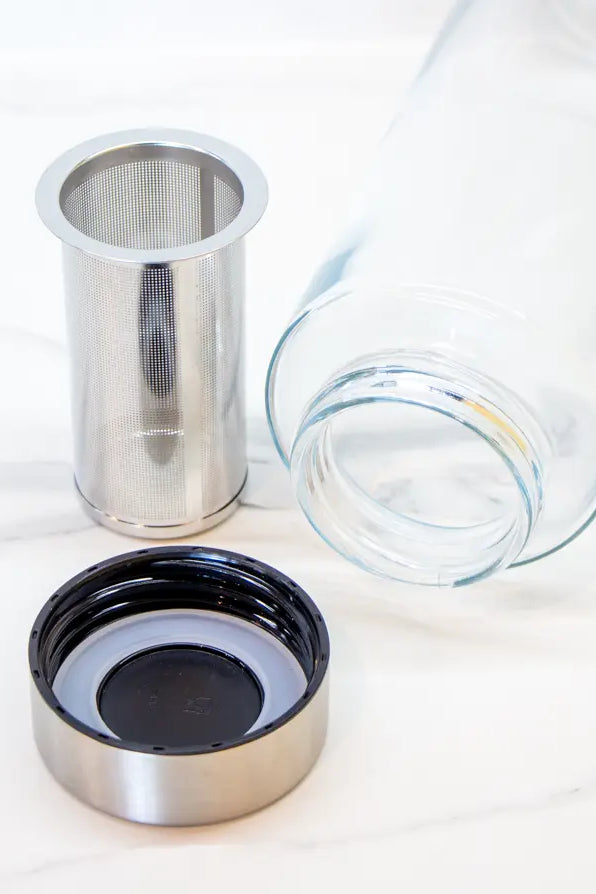 Glasflasche "Lotusblüte"