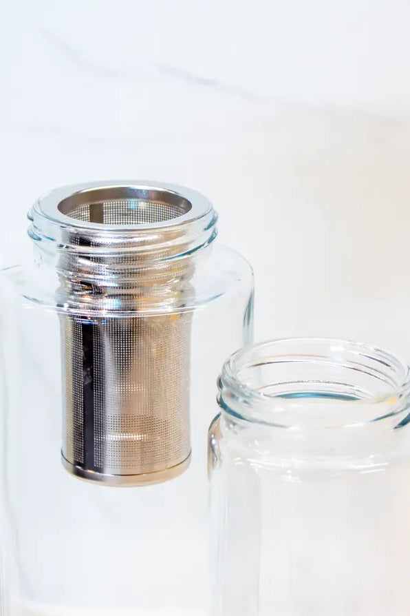 Glasflasche "Lotusblüte"