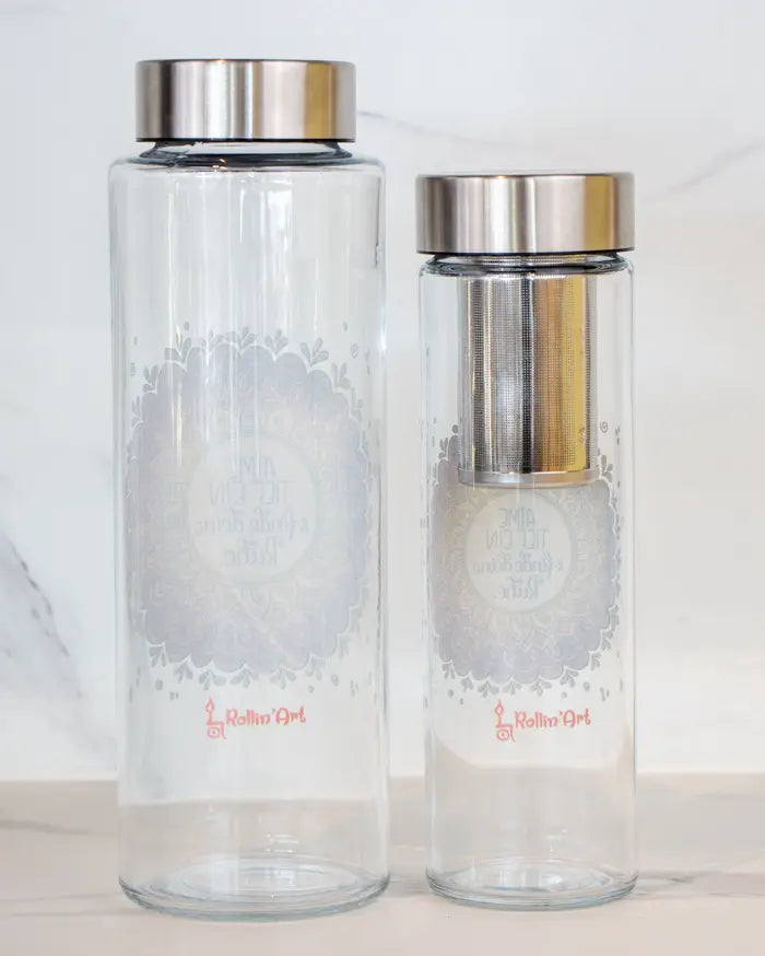 Glasflasche "Mandala - Atme tief ein"