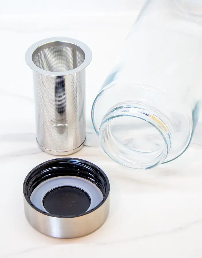 Glasflasche "Mandala - Atme tief ein"