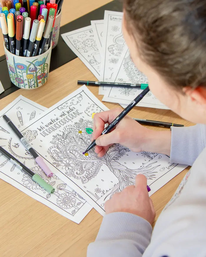 Inspirierende Ausmalbilder für Erwachsene – Glück, Zuversicht & Selbstliebe