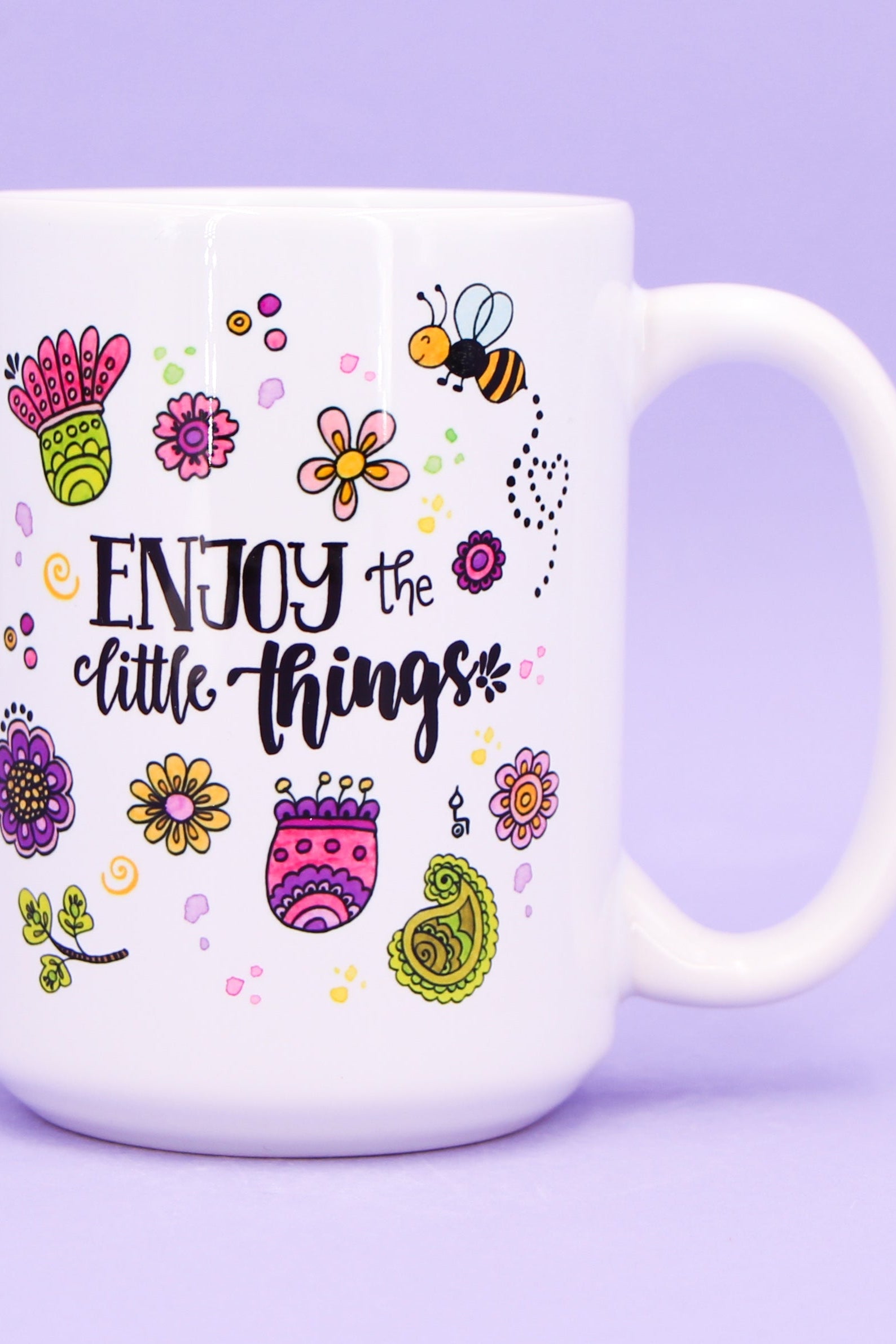Jumbo-Teetasse "Enjoy the little things"