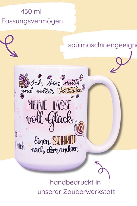 Jumbo-Teetasse "Tasse voll Glück"