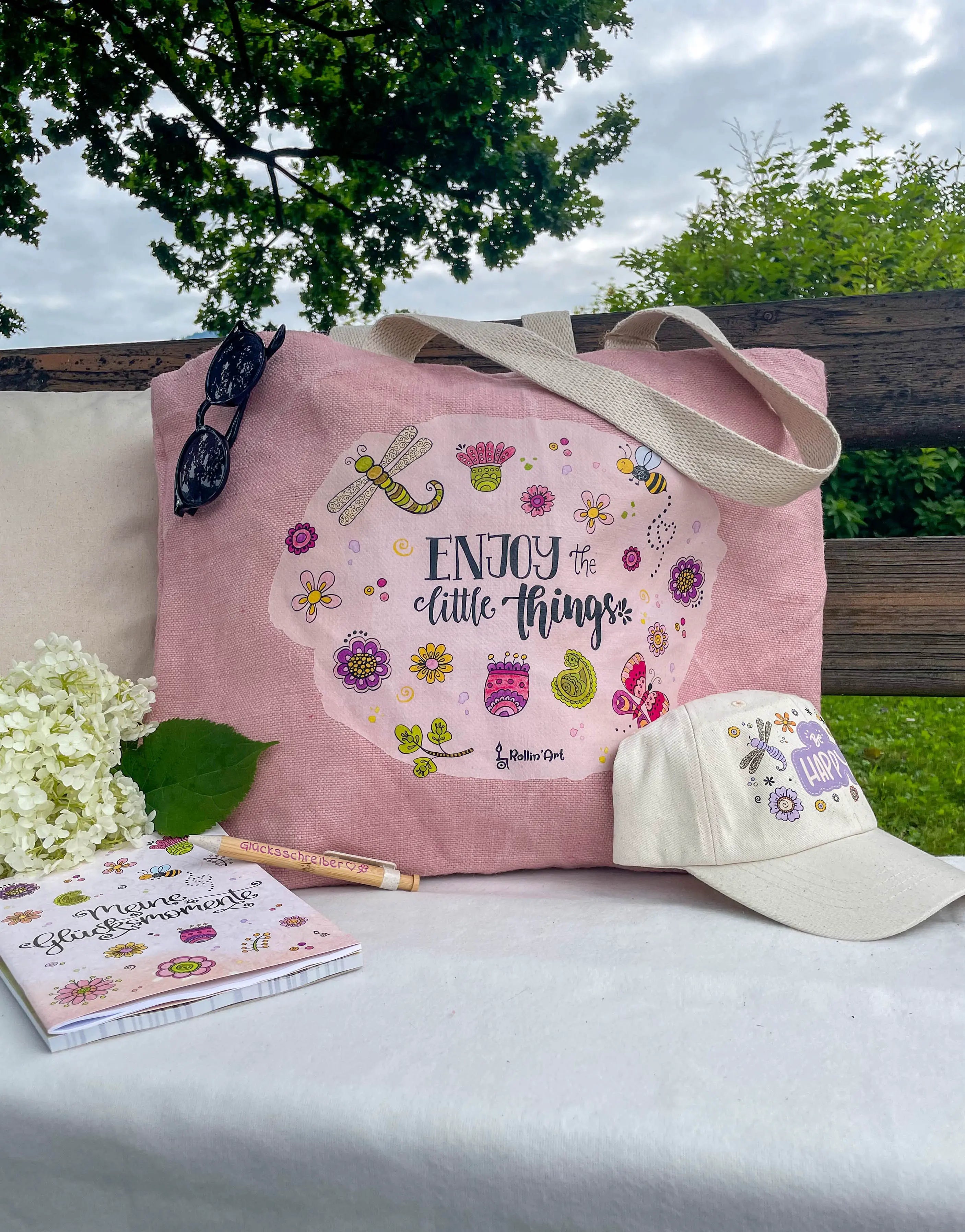 Jute Beach Bag "Enjoy the little things"