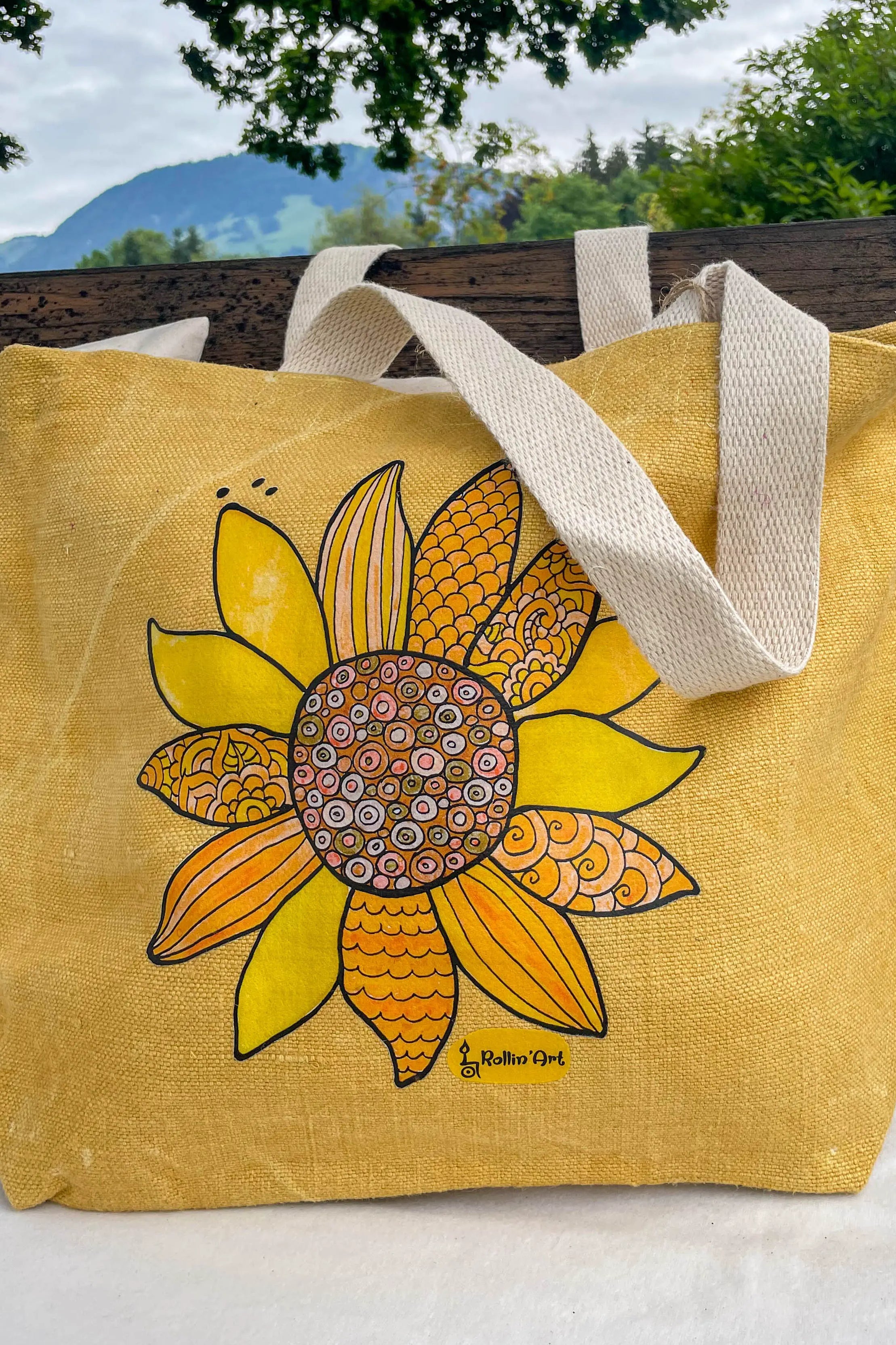 Jute Beach Bag "Sonnenglück"
