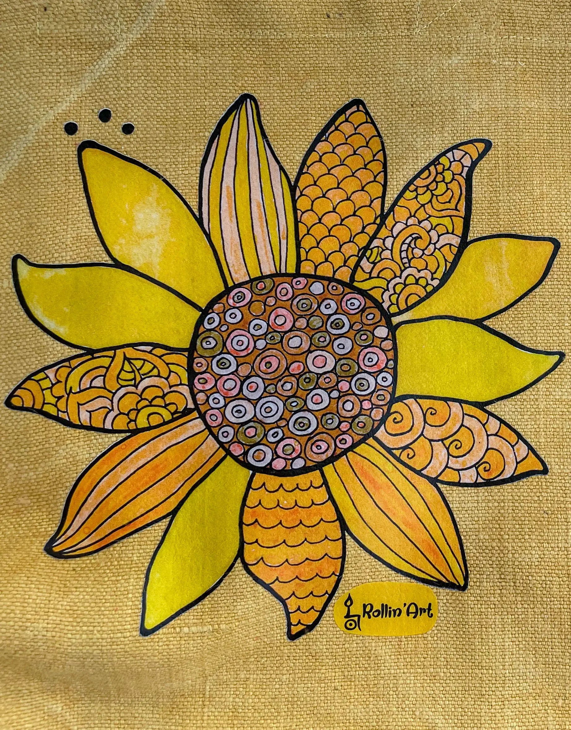 Jute Beach Bag "Sonnenglück"