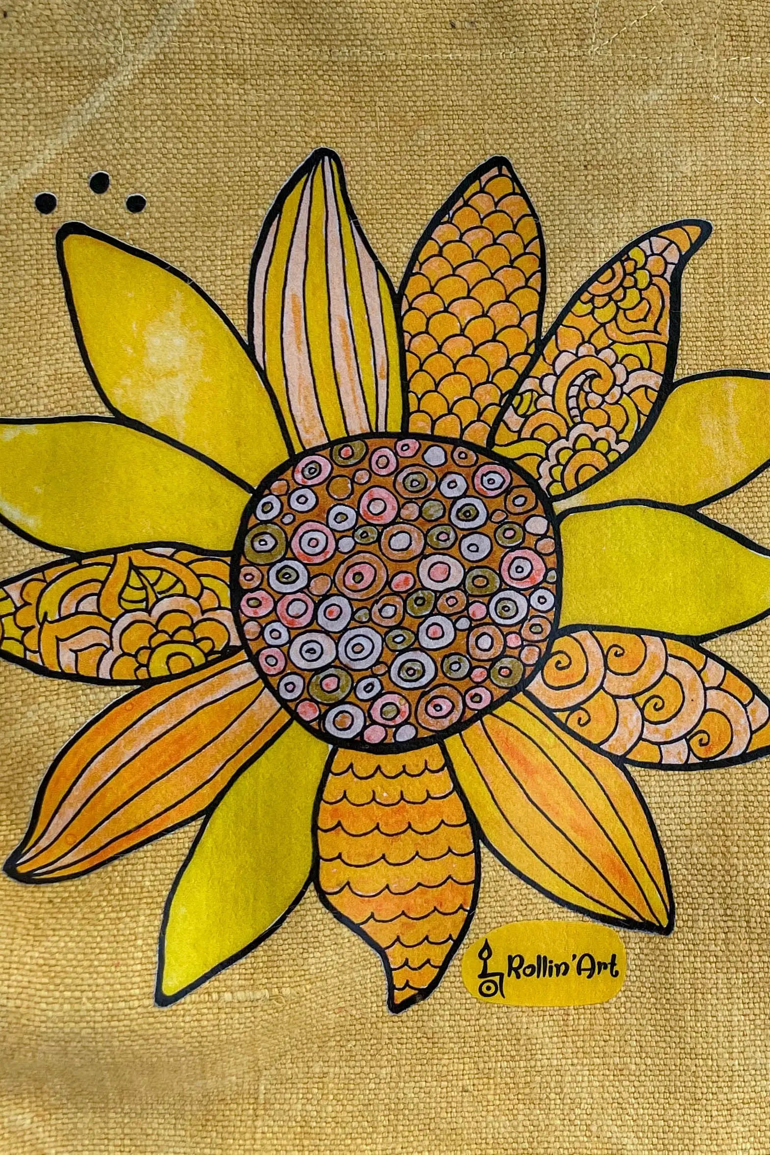 Jute Beach Bag "Sonnenglück"