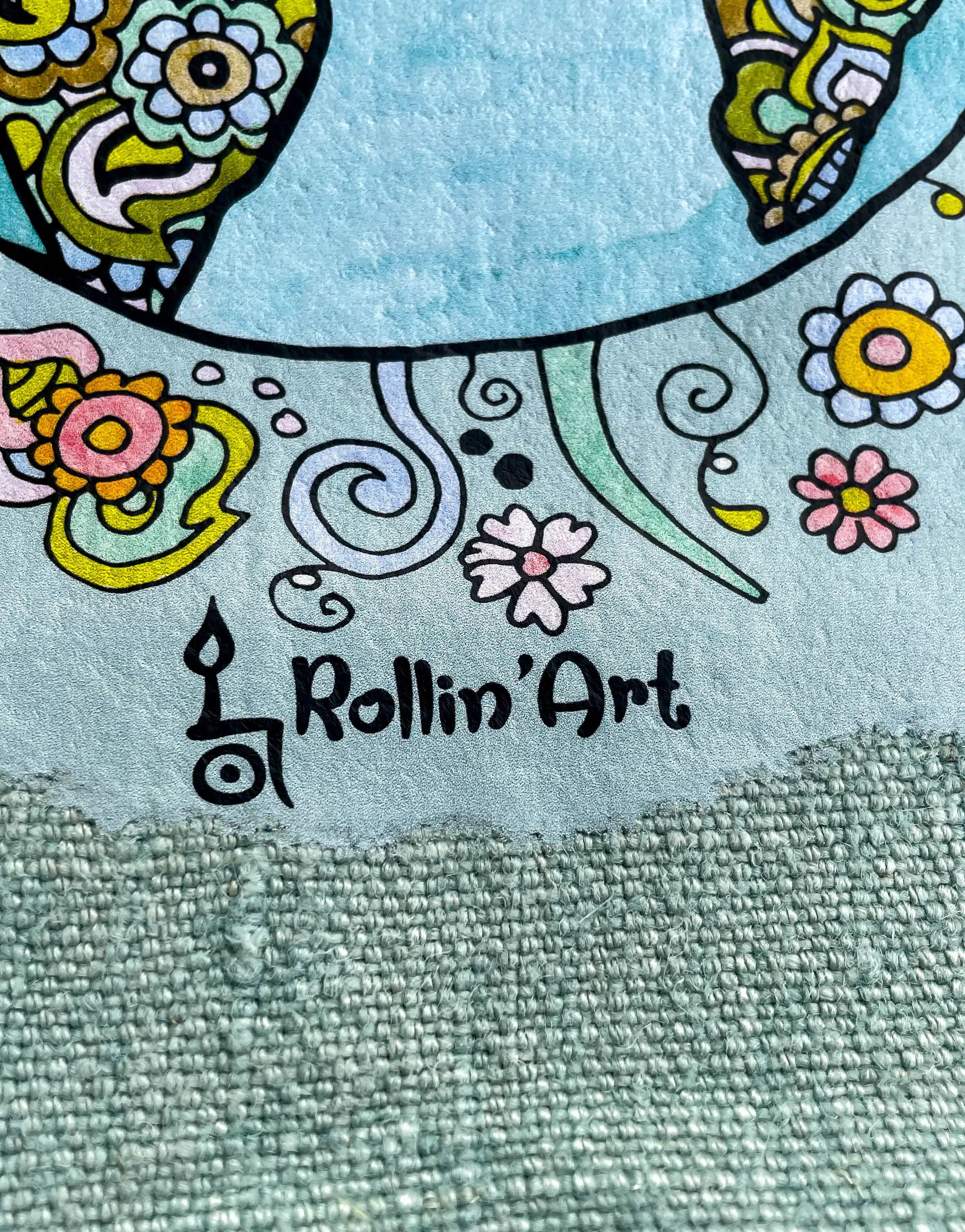 Jute Beach Bag "Wundervolle Welt"