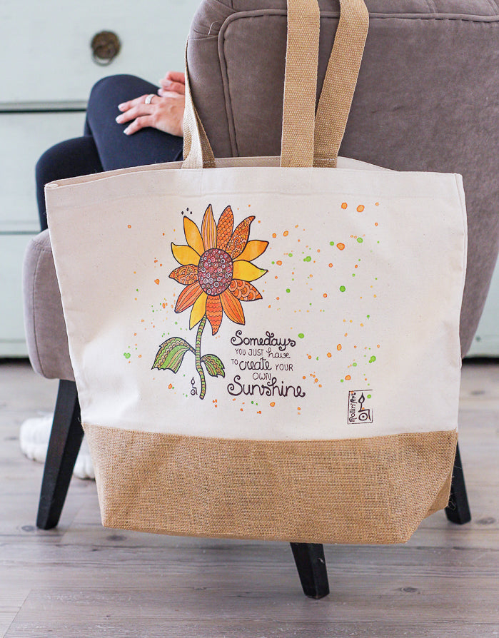 Jutetasche "Sonnenblume"