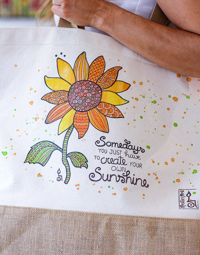 Jutetasche "Sonnenblume"