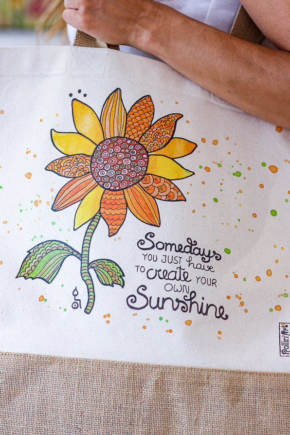 Jutetasche "Sonnenblume"