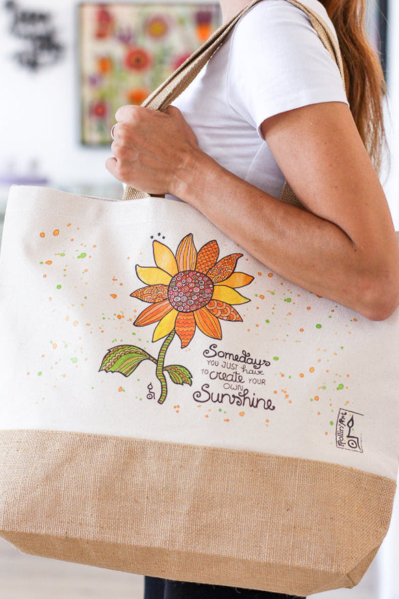 Jutetasche "Sonnenblume"